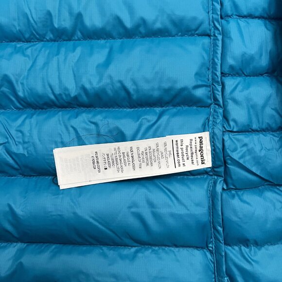 NEW $279 Patagonia Women Down Sweater 2XL Lagom Blue Full Zip Puffer Coat Jacket - Picture 12 of 12